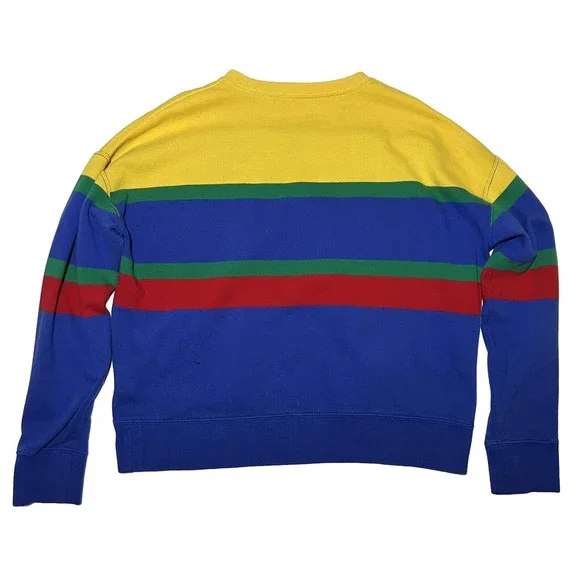 Polo Ralph Lauren Mens Striped Colorblock Crewneck Sweatshirt Size M